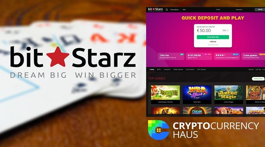 BitStarz Casino mit der Möglichkeit, auf Kryptowährung zu spielen