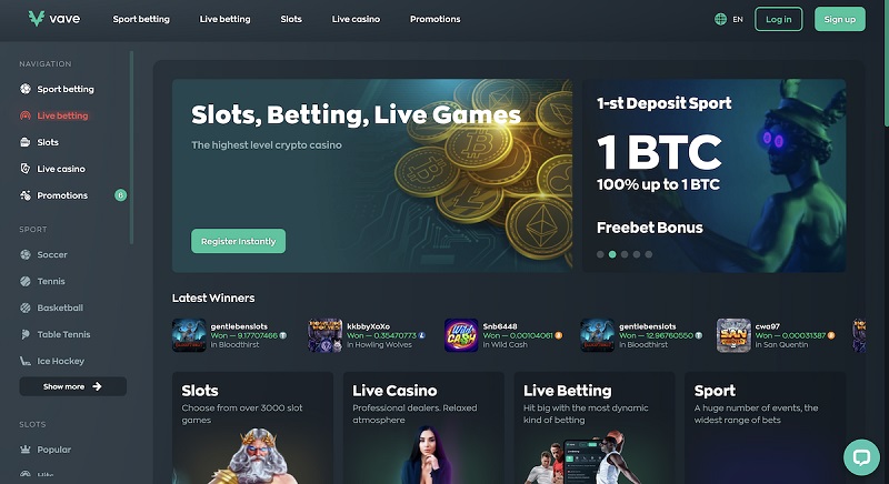 Online-Glücksspiel-Vave-Casino