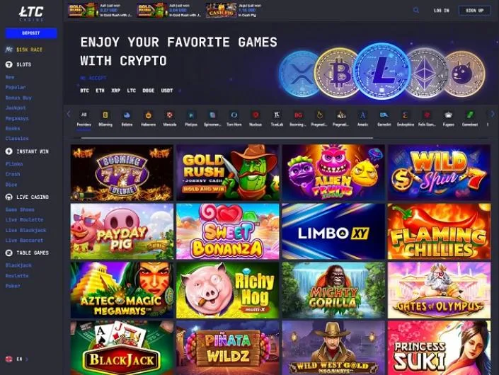 Vorschau der LTC-Casino-Website