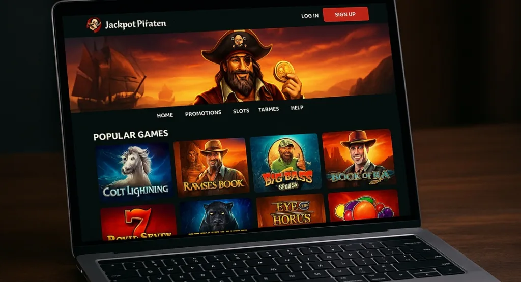 JackpotPiraten Casino Desktop-Oberfläche
